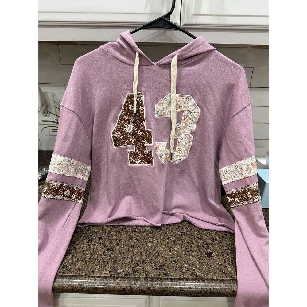 altar'd state‎ cropped hoodie with applique small